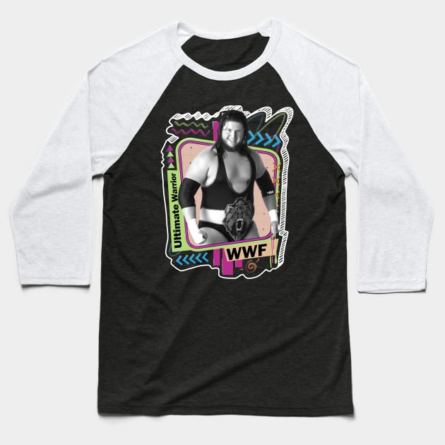 Wrestling Bear Bronson Baseball T-Shirt by PICK AND DRAG